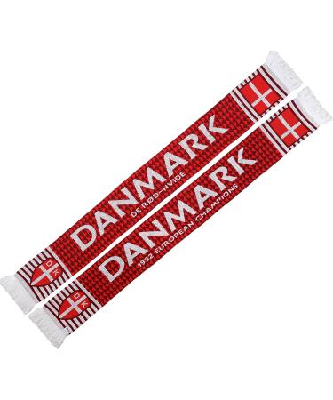 Danmark Soccer Knit Scarf - Official Denmark Fan Merchandise - Buy Online on GoSupps.com