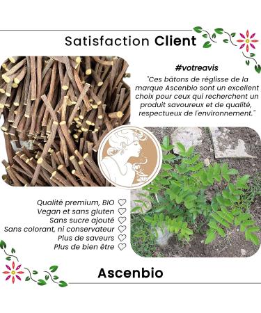 Ascenbio Ascenbio Organic liquorice sticks from Italy IGP 180g Prepared and packaged in France Biodegradable packaging - Buy Online on GoSupps.com