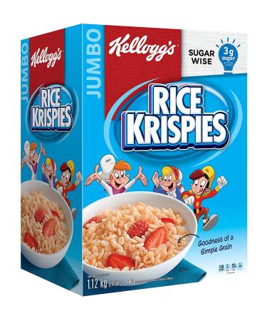 Kellogg's Rice Krispies Cereal 1.12kg/39.50oz (Jumbo Size) Canadian Breakfast Favorite - Buy Online on GoSupps.com