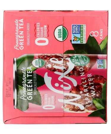 Nixie Sparkling Water Green Tea Pomegranate - Organic, 12 Fl Oz, 8 Pack - Buy Online on GoSupps.com