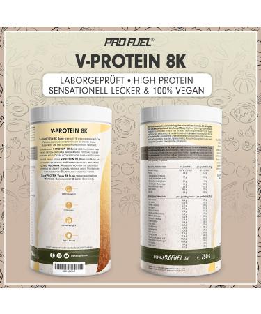Vegan Protein Powder - Delicious Vanilla 8K Blend | 80% Plant-Based Protein | Sunflower Rice Pea Hemp & Pumpkin | 750g - Buy Online on GoSupps.com