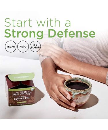 Four Sigmatic Mushroom Coffee Mix with Chaga - 10 Packets (0.09 oz each) - Natural Energy Boost - Buy Online on GoSupps.com
