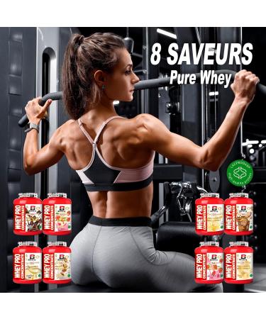 Beverly Whey Pro - Concentr de prot ines de lactos rum - 2 kg - 28 g de prot ines par portion - 58 portions - Tonifie et augmente la masse musculaire (2 KG BISCUIT BEURR ) BISCUIT BEURR 2 KG - Buy Online on GoSupps.com