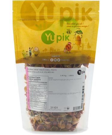 Yupik Organic Vegetables Shell Pasta Non-GMO Vegan 0.4Kg 400 g (Pack of 1) - Buy Online on GoSupps.com