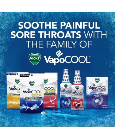Vicks VapoCool Sore Throat Lozenges - Winterfrost - 16 Count - Buy Online on GoSupps.com