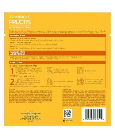 Garnier Fructis Wonder Mask Coconut Treatment 1 Fl Oz - Nourishing Hair Mask - Buy Online on GoSupps.com