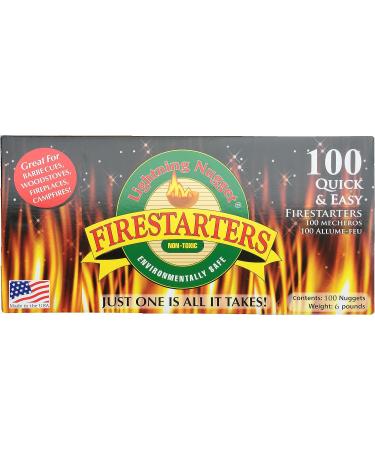 Lightning Nuggets N100SEB Fire Starter Box - 100 Tan Brown Nuggets, Super Economy Pack - Buy Online on GoSupps.com