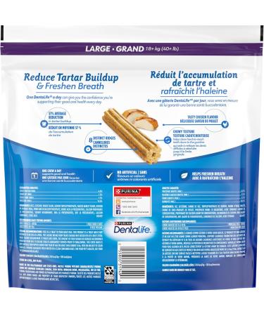DentaLife Daily Oral Care Dog Treats for Large Breed Dogs - 587 g Pouch (1 Pack) 587 g (Pack of 1) - Buy Online on GoSupps.com