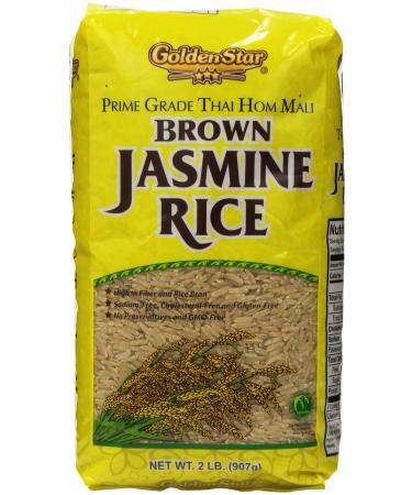 Golden Star Brown Jasmine Rice, 2 lbs 2 Pound (Pack of 1)