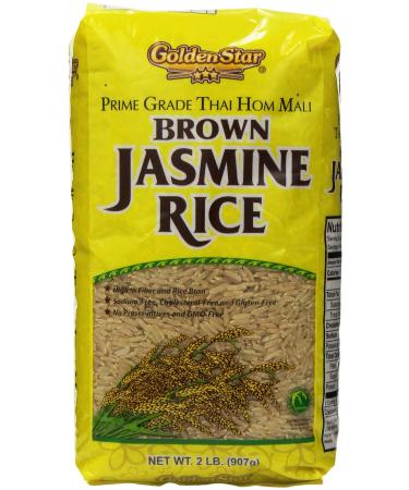 Golden Star Brown Jasmine Rice, 2 lbs 2 Pound (Pack of 1)