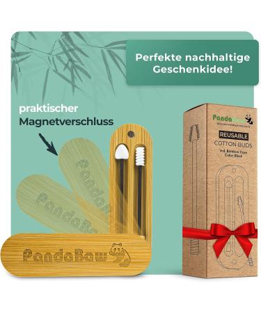 Buy Pandabaw Reusable Cotton Swabs - Extra Soft Silicone Q-tips for Makeup Removal & Ear Care - Eco-Friendly Black - Buy Online on GoSupps.com