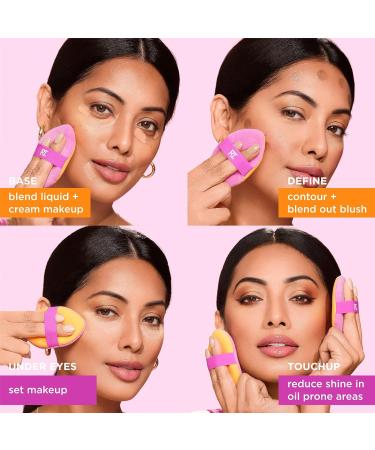 Real Techniques Miracle 2-In-1 Powder Puff + Travel Case Dual-Sided Makeup Blending Puff Elastic Band Precision Makeup Sponge and Powder Puff For Liquid Cream and Powders Travel Case 2 Count 1/Miracle 2-In-1 Powder Puff + Case - Buy Online on GoSupps.com