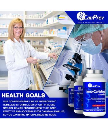CanPrev - Inno-Cal-Mag Advanced 120 Softgels - Bone Health Teeth health Gum Health Hair Skin and Nail Vitamins - Calcium Magnesium Supplement - Mineral Complex 120 count (Pack of 1) - Buy Online on GoSupps.com
