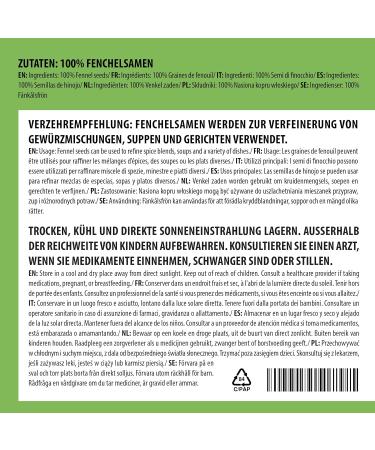 Alpi Investment OOD Fennel seed 250g whole fennel 100 natural fennel seed natural without additives vegan 250 GR - Buy Online on GoSupps.com