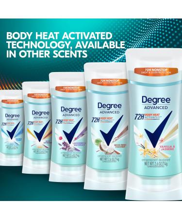 Degree Advanced Protection Antiperspirant Deodorant - Vanilla & Jasmine 72-Hour Sweat & Odor Control for Women 2.6 oz (Pack of 2) - International Shipping Available - Buy Online on GoSupps.com