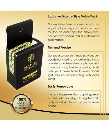 Premium Eyebrow Mapping String for Microblading - Pre-Inked Bamboo Charcoal Thread - Hypoallergenic - 1 Count - Buy Online on GoSupps.com