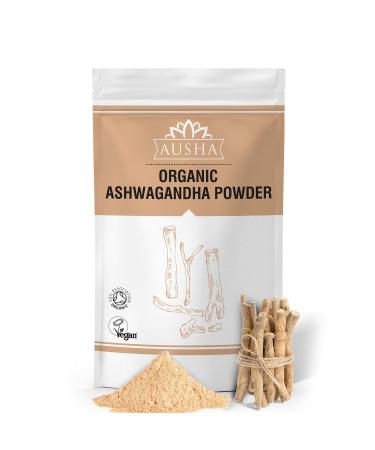 AUSHA Organic Ashwagandha Powder 250g | Certified Organic by Soil Association 250 g (Pack of 1)