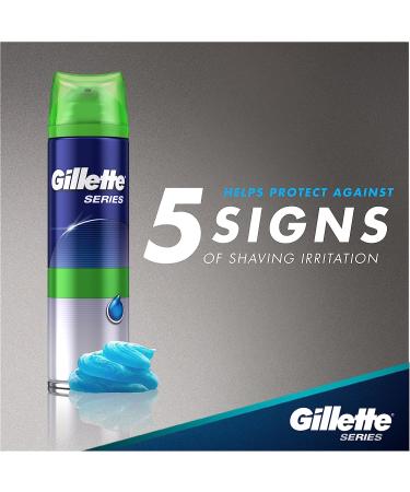 Gillette TGS Series Shave Gel Sensitive 7 Oz - Soothing Formula for Gentle Shaving - Buy Online on GoSupps.com