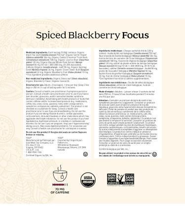 Yogi Tea Spiced Blackberry Focus (Pack 6) - 96 Tea Bags - Contains Caffeine - Supports Focus & Alertness - Includes Clove Cinnamon Blackberry & More - Buy Online on GoSupps.com