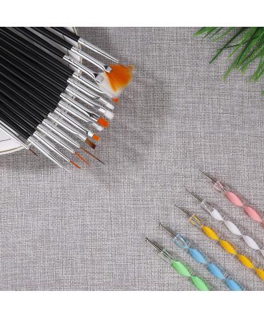 15-Piece Acrylic Nail Art Brush Set - DIY Drawing Tool & Puncture Pens for Salon & Home Use - Buy Online on GoSupps.com