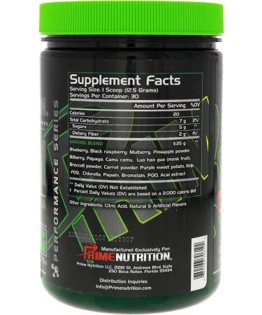 Prime Nutrition Phytoform Fruits & Greens 375g | 30 Servings - Kiwi-Strawberry Flavor - Buy Online on GoSupps.com