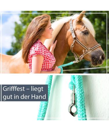 Lead Rope with Panic Hook for Horses Ponies & Donkeys | Stylish Tie Rope | 1.60m Length (Brown) - International Shipping - Buy Online on GoSupps.com