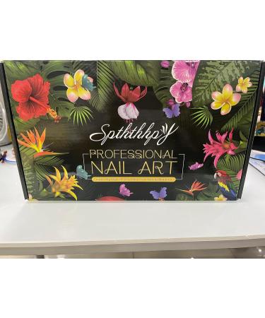 SPTHTHHPY Acrylic Nail Kit - Professional Manicure Set with Nail Art Brushes, Glitter, Clipper, Dotting Pen, and French Tips - Buy Online on GoSupps.com