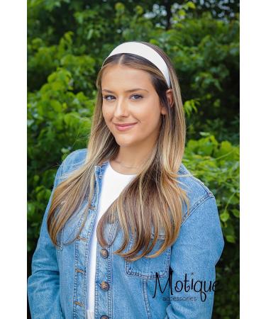 White 2 Inch Wide Satin Hard Headband with No Teeth Head band for Women and Girls (Motique Accessories) by Motique Accessories - Buy Online on GoSupps.com