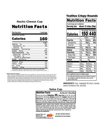 Tostitos Bite Sized Round Salsa & Nacho Cheese Cups - 16 Count Chip & Dip Pack - Buy Online on GoSupps.com