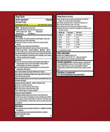 Children's Acetaminophen Pain Reliever & Fever Reducer Cherry - 4 FL OZ | Quality Choice - Buy Online on GoSupps.com