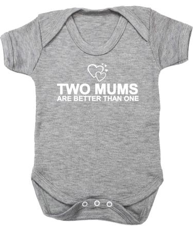 Hippowarehouse Two Mums are Better Than One baby vest bodysuit (short sleeve) boys girls