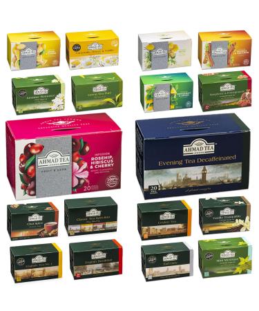 Ahmad Tea Pick N Mix - Create Custom Tea Combo with 17+ Flavours | Ceylon Chai Spice Classic Tea Detox Infusion English Breakfast | 2 Pack - Perfect Tea Gift Set for Tea Lovers Pack of 2