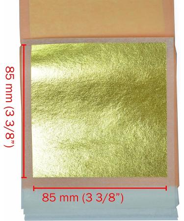 Barnabas Blattgold 23k Genuine Gold Leaf Sheets - 3.4 inches - 10 Sheets Booklet - Transfer Patent Leaf - Buy Online on GoSupps.com