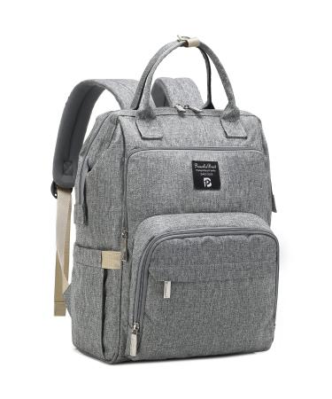 Pomelo Best Baby diaper backpack Stylish diaper bag Backpack with diaper pad multifunctional water -repellent large capacity backpack for on the way new version light gray