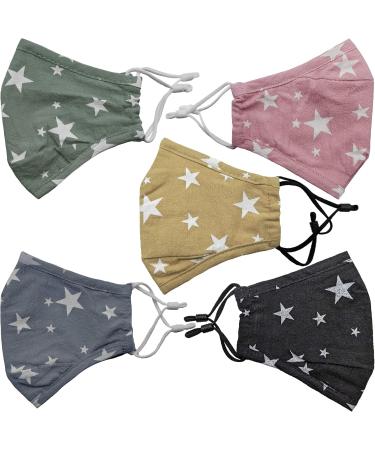 Universal 2525 Cloth Face Masks for Kids - Washable & Reusable | 100% Cotton 2-Layer Protection 5 Color Assortment - Dust & Allergen Defense - Buy Online on GoSupps.com