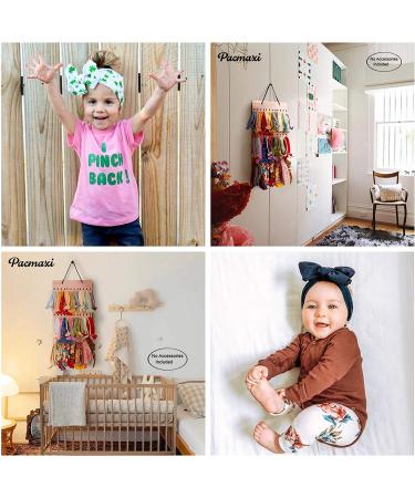 Baby Girl Headband Holder - Hanging Storage Organizer for Newborn Headbands in Pink - Buy Online on GoSupps.com