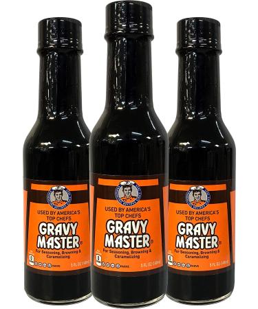 Gravy Master: Grilling, Seasoning and Browning Sauce - Ready to Use - 3 Bottles - Vegetarian, No Gluten - Kosher, Pareve - Grill, Glaze, Braise, Steak Crust - Made in the USA Since 1935