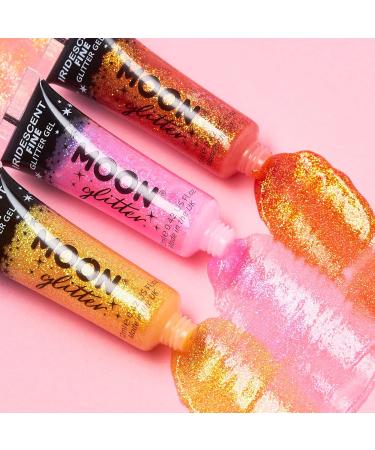 Moon Glitter Iridescent Blue Fine Glitter Gel - 12ml - For Face, Body, Hair & Nails - Cosmetic Festival Glitter Paint - Buy Online on GoSupps.com