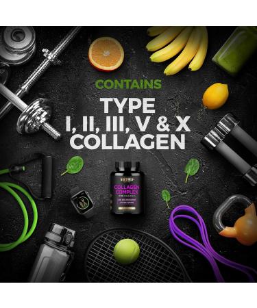 NURTURLY Vitamin B Complex and Multi Collagen Peptides Powder Capsules - Contains All Essential B Vitamins - B1 B2 B3 B5 B6 B7 B9 B12 and Biotin - Hydrolyzed Collagen Peptides - Buy Online on GoSupps.com