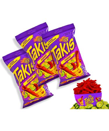 Takis Chips Fuego Chips Box - (Pack of 3) 70g each - Chips Bulk Pack Chips Hot Fuego 70g - 3 Pack