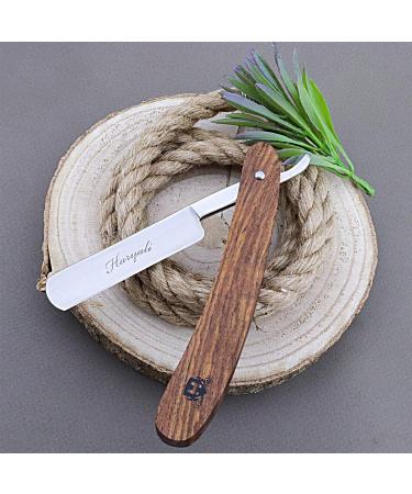 Haryali London 3 Pc Shaving Kit: Cut Throat Razor, Wooden Shaving Kit, Leather Strop & Honing Compound - Vintage Style Set, Perfect Gift - Buy Online on GoSupps.com