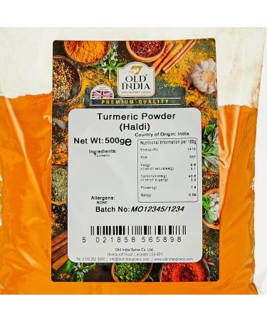 Old India Turmeric Powder (Haldi) 500g - Premium Quality Spice for Cooking - Pack of 1 - Buy Online on GoSupps.com