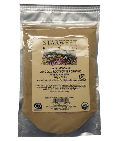 Starwest Botanicals Organic Dong Quai Root Powder, 4 Ounces