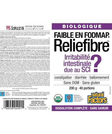 Natural Factors - Reliefibre 200 g - 40 Servings Unflavoured - Buy Online on GoSupps.com