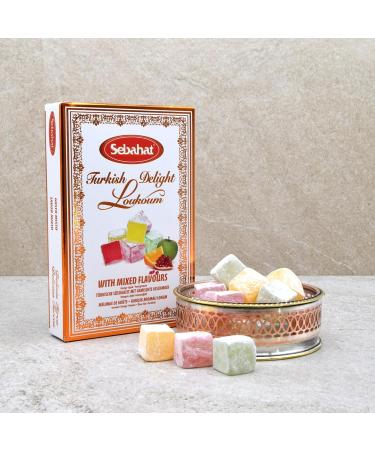 Sebahat Turkish Delight Lokum in Gift Box (Mixed Flavours 200g) 12 Pieces Mixed Flavours 200g - Buy Online on GoSupps.com