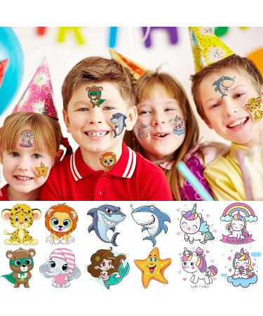 Rejaski 50 PCS Cute Animals ZOO Kids Temporary Tattoos - Fun 3D Cartoon Fake Tattoos for Girls and Boys - Butterfly, Mermaid, Unicorn Designs - Perfect for Child Toddler Teen Parties - Buy Online on GoSupps.com