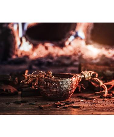 Handcarved Wooden Kuksa Cup - 11 oz Scandinavian Bushcraft Bowl for Camping and Survival - Buy Online on GoSupps.com