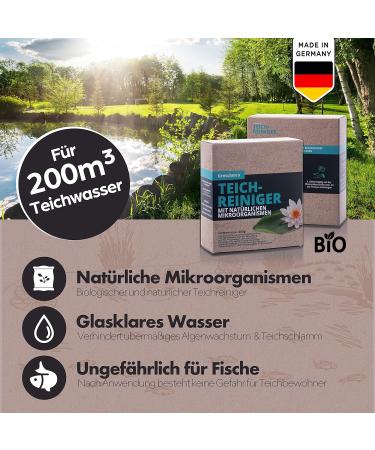 Gretchen Organic Pond Cleaner 200g - Eco-Friendly Vegan Powder for Clear Water & Safe Fish Care - Buy Online on GoSupps.com