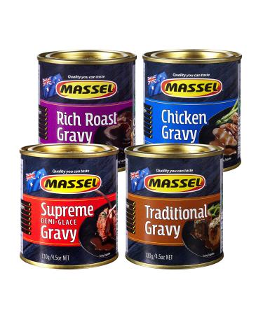 Massel Massel Premium Gravy Powder Plant-Based Gluten-Free Low FODMAP and Dairy-Free Instant Gravy Mix 130g Pack of 4