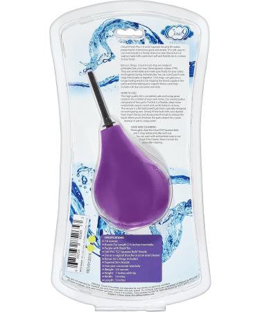 Premium Deluxe Enema Douche EZ Squeeze Bulb - Soft Nozzle Tapered Tip & Bonus C Rings | Purple/Black - International Shipping Available - Buy Online on GoSupps.com